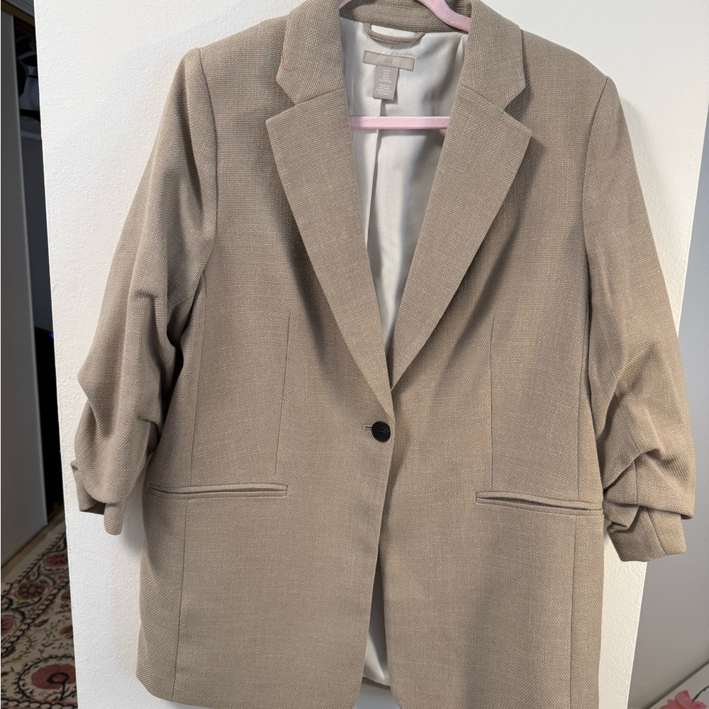 H&M Taupe Single-Button Women's Blazer